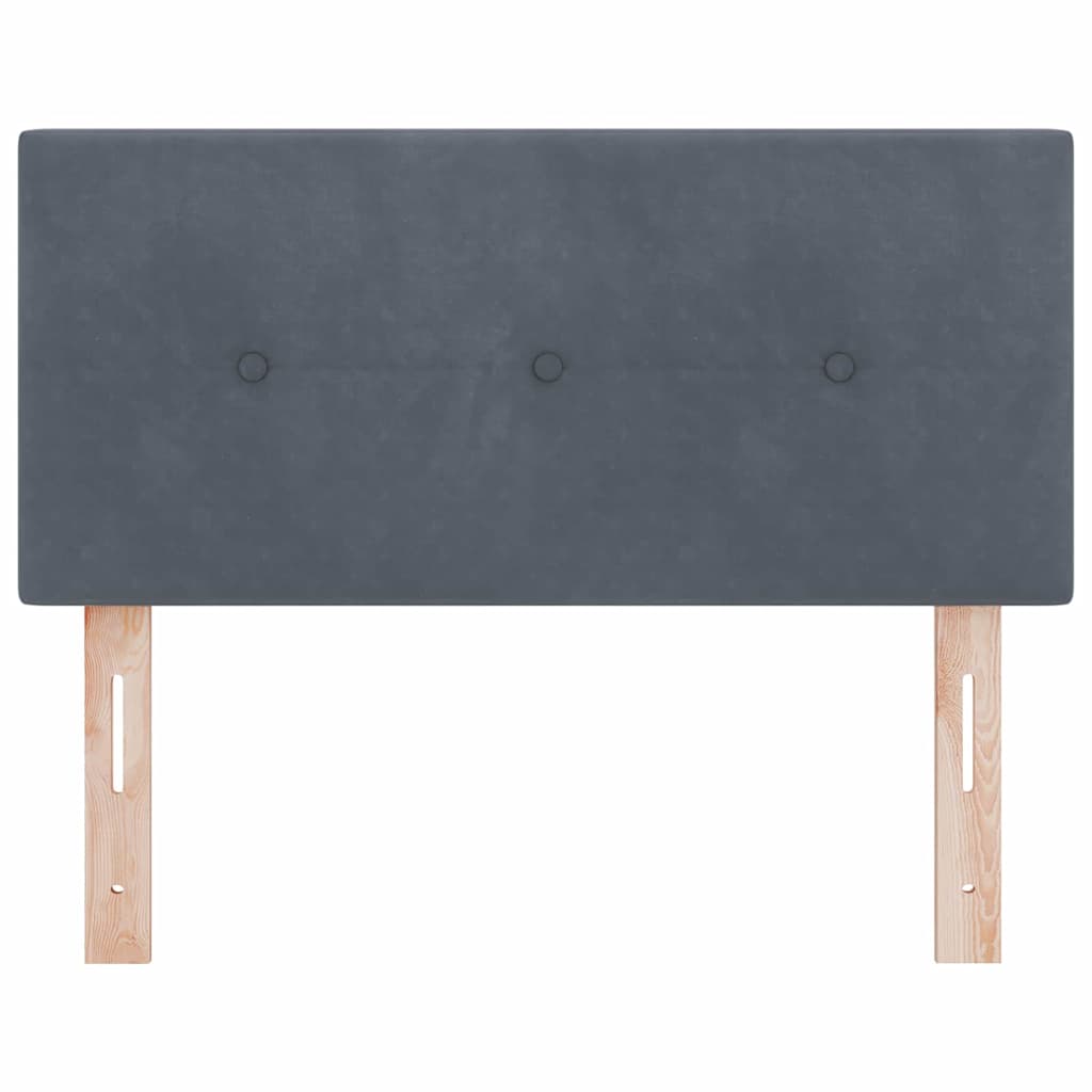 Headboard with LED Strip Lights Adjustable Grey 90 cm Velvet