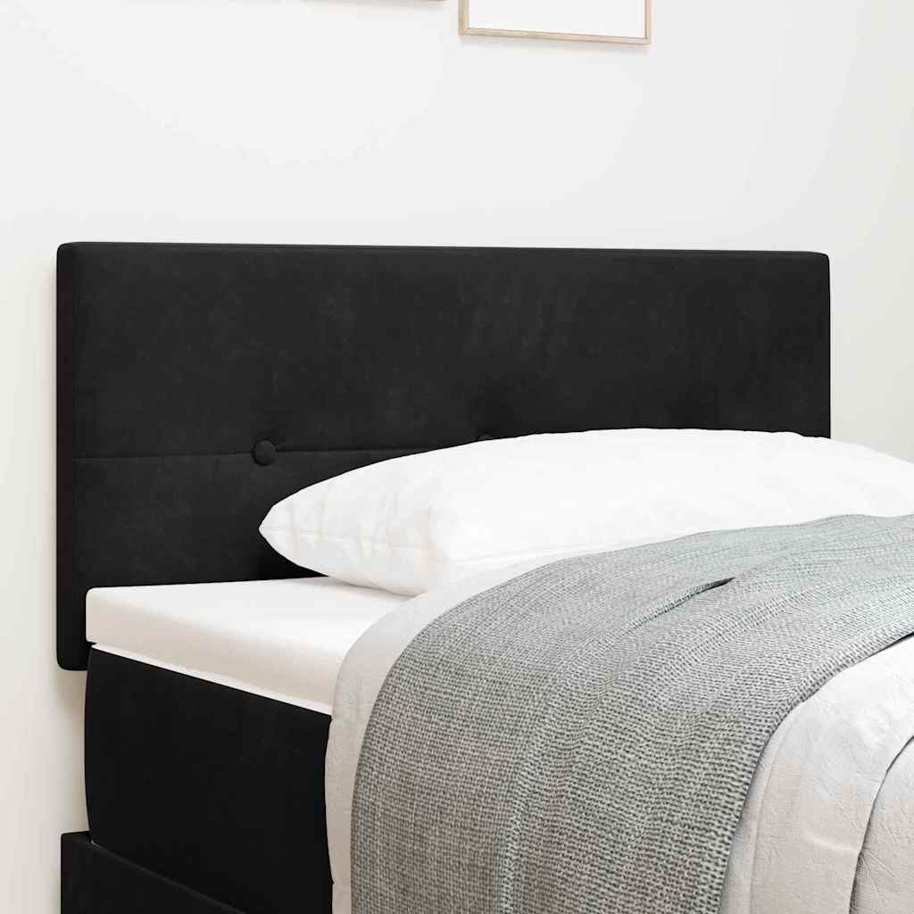 Headboard with LED Strip Lights Adjustable Black 90 cm Velvet