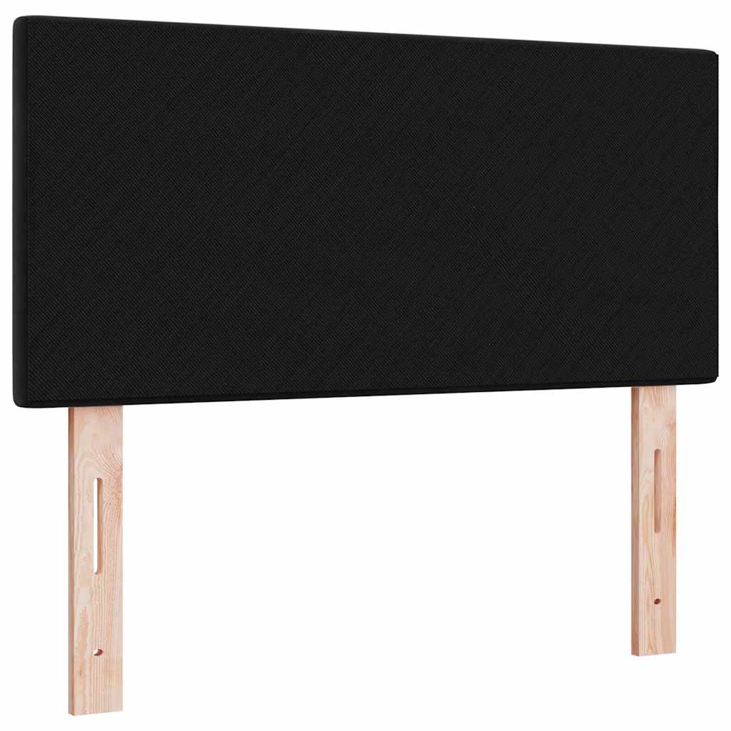 Headboard with LED Strip Lights Adjustable Black 90 cm Velvet