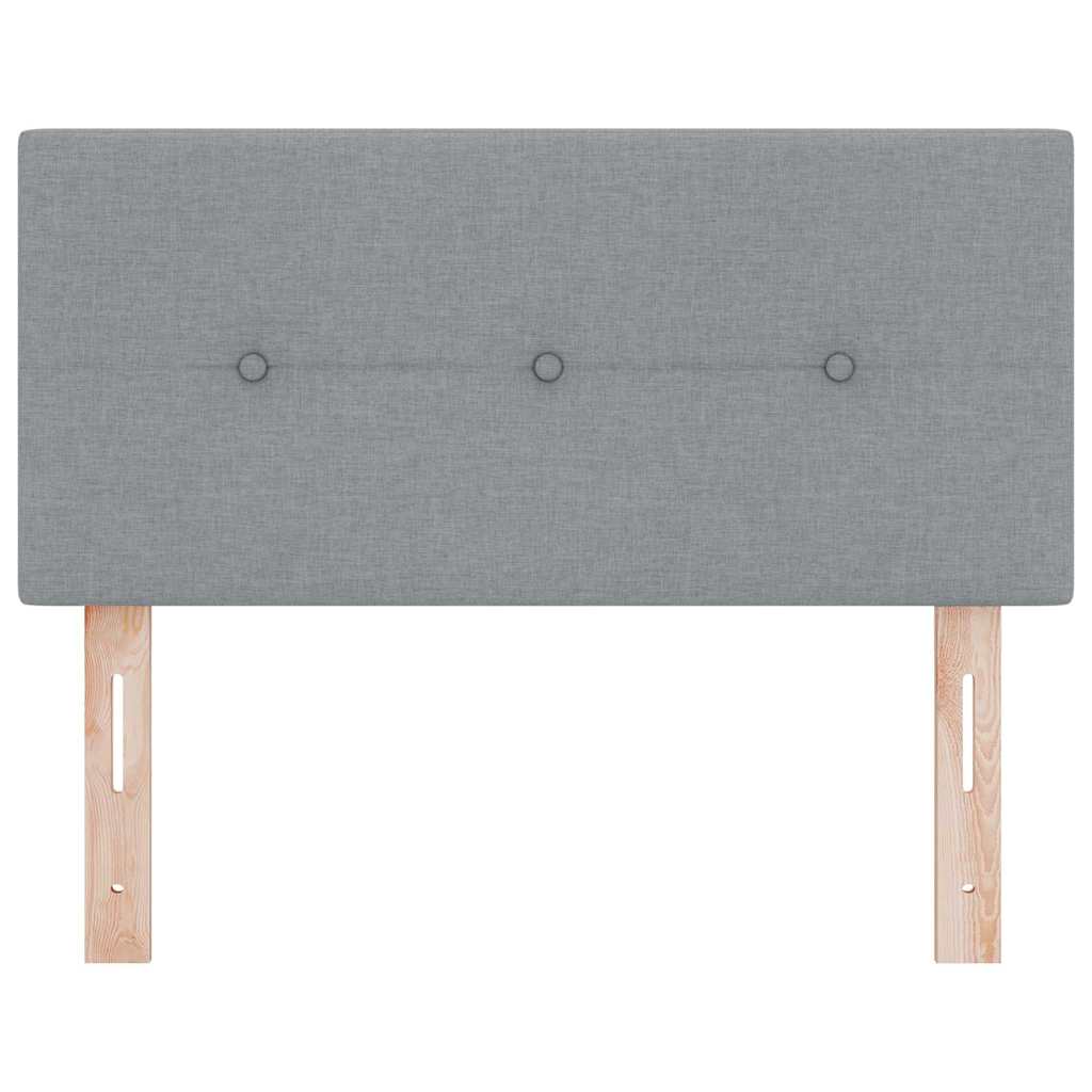 LED Headboard with LED Strip Lights Light grey 100 cm Fabric
