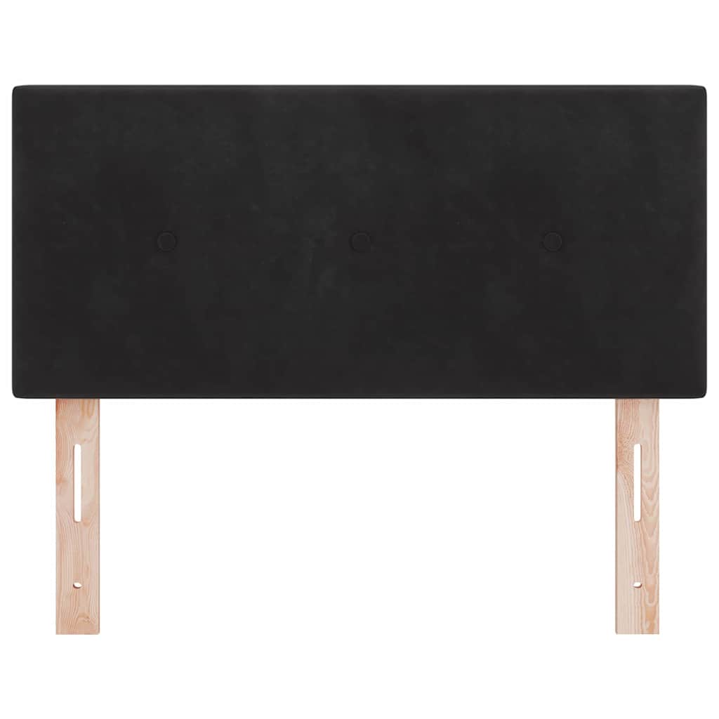 Headboard with LED Strip Lights Adjustable Black 100 cm Velvet