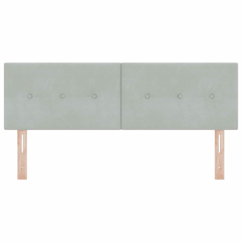 Headboard with LED Strip Lights Light Grey 80 cm Velvet