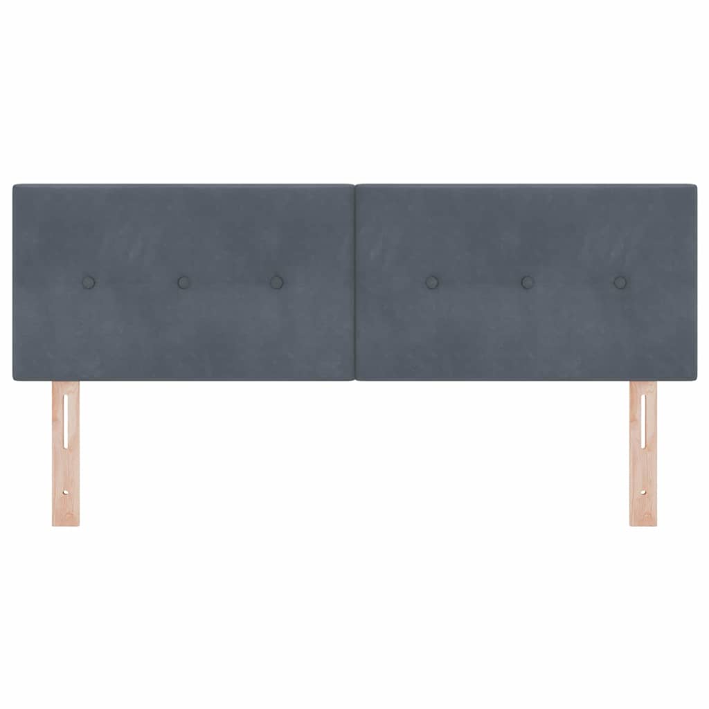 Headboard with LED Strip Lights Adjustable Grey 80 cm Velvet