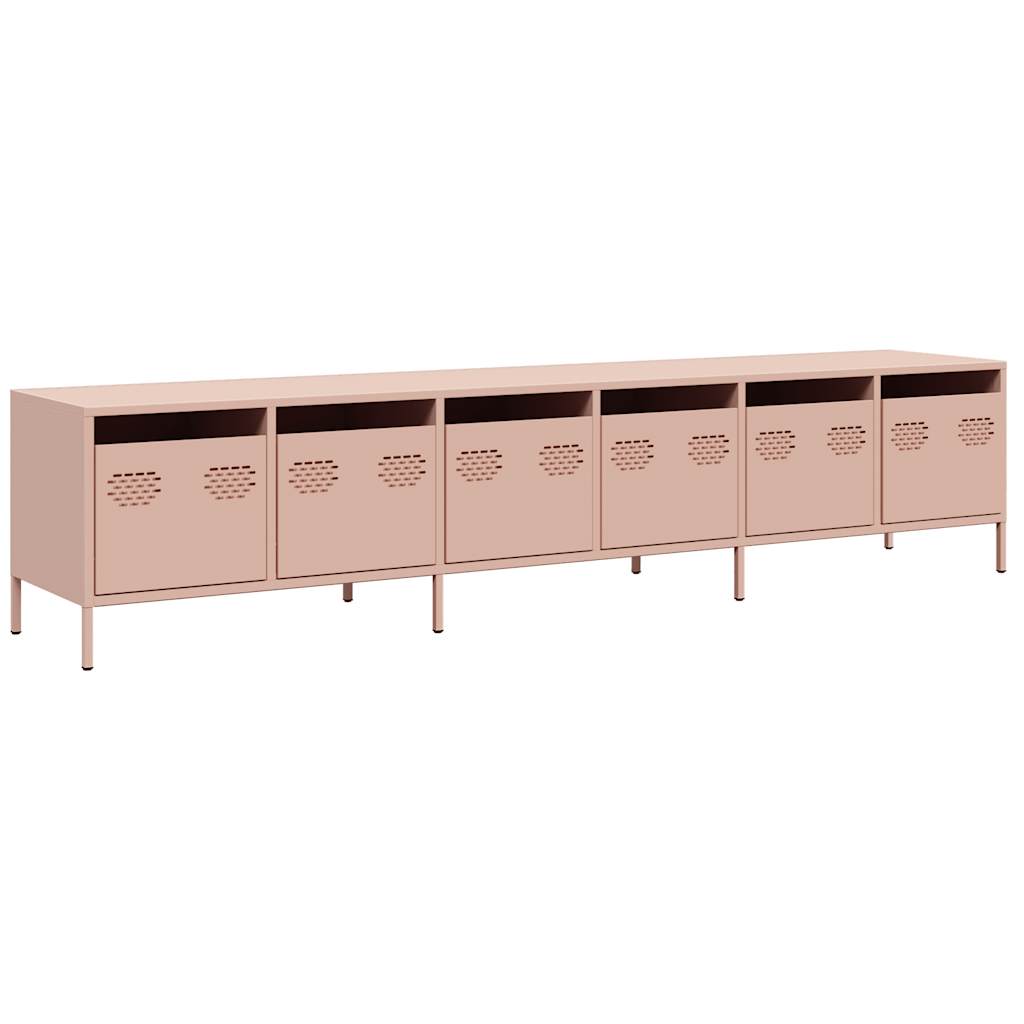 TV Cabinet Pink 202x39x43.5 cm Cold-rolled Steel