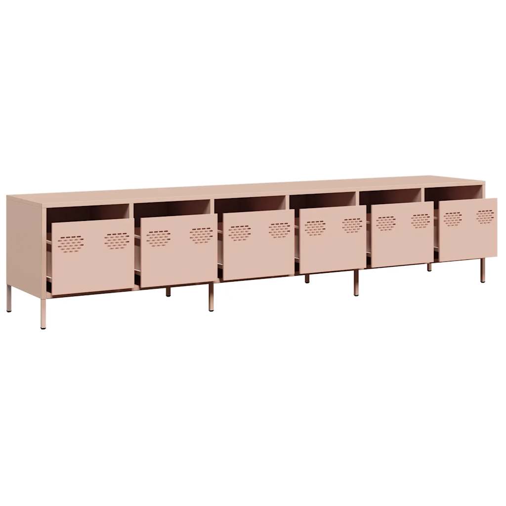 TV Cabinet Pink 202x39x43.5 cm Cold-rolled Steel