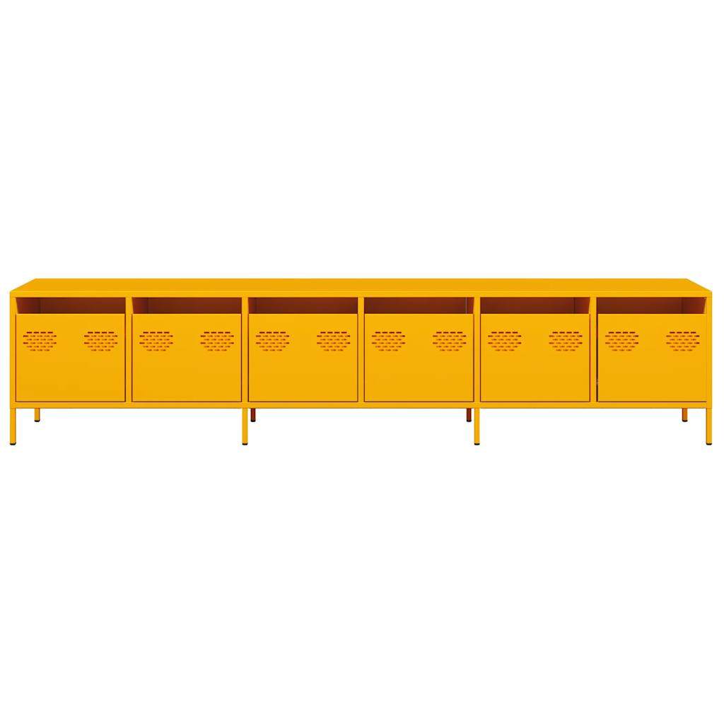 TV Cabinet Mustard Yellow 202x39x43.5 cm Cold-rolled Steel