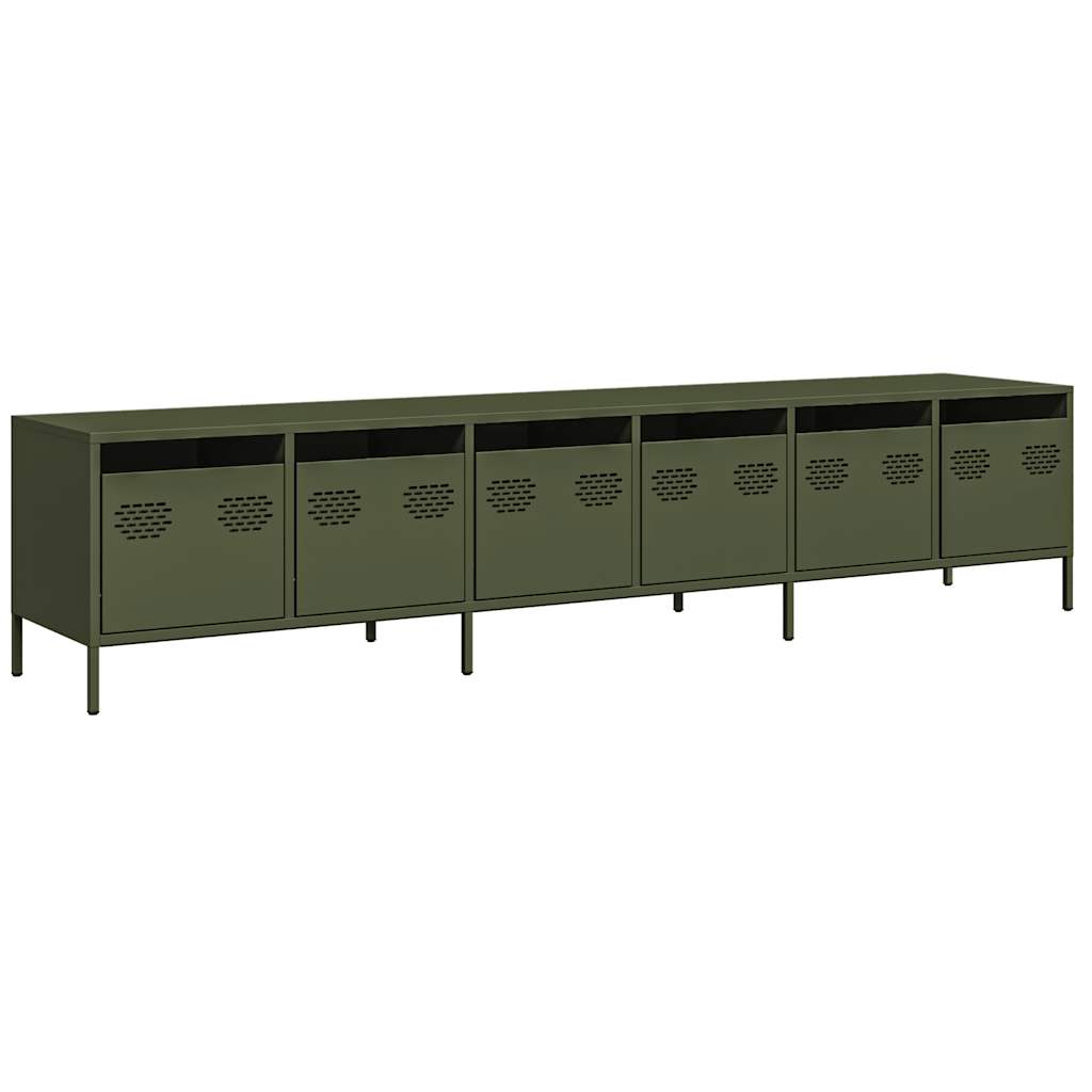 TV Cabinet Olive Green 202x39x43.5 cm Cold-rolled Steel