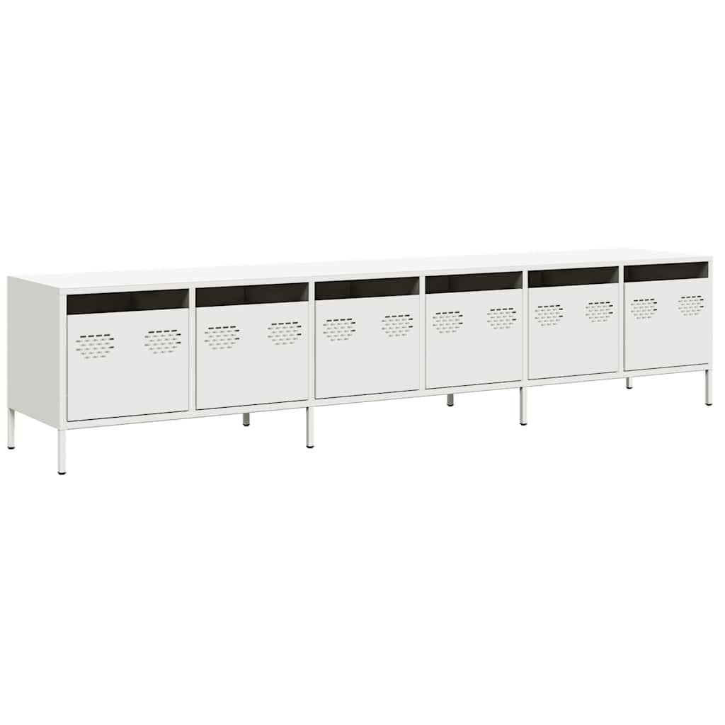 TV Cabinet White 202x39x43.5 cm Cold-rolled Steel