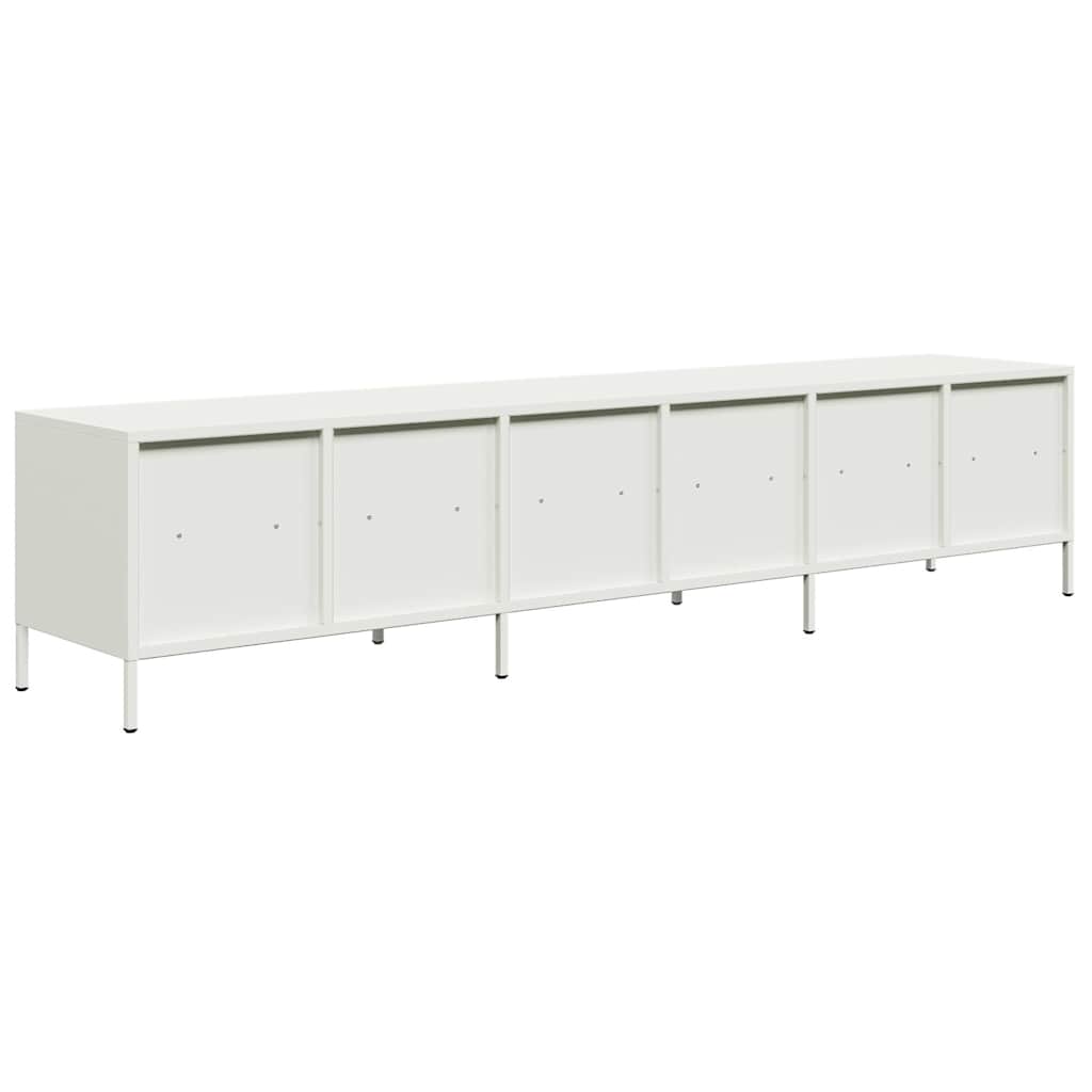 TV Cabinet White 202x39x43.5 cm Cold-rolled Steel