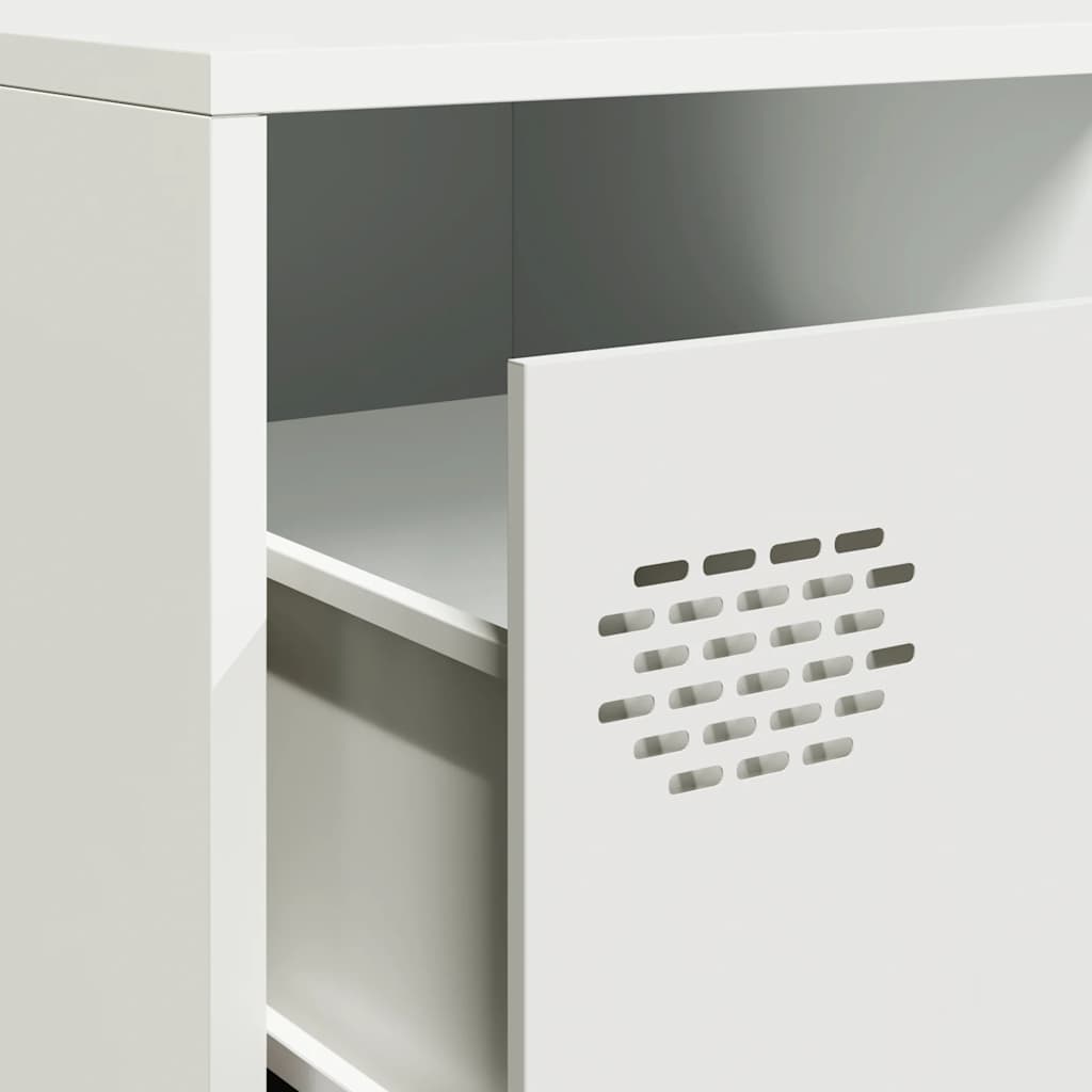 TV Cabinet White 202x39x43.5 cm Cold-rolled Steel