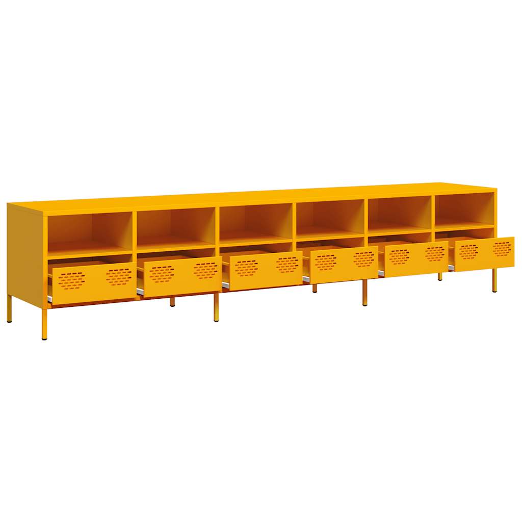 TV Cabinet Mustard Yellow 202x39x43.5 cm Cold-rolled Steel