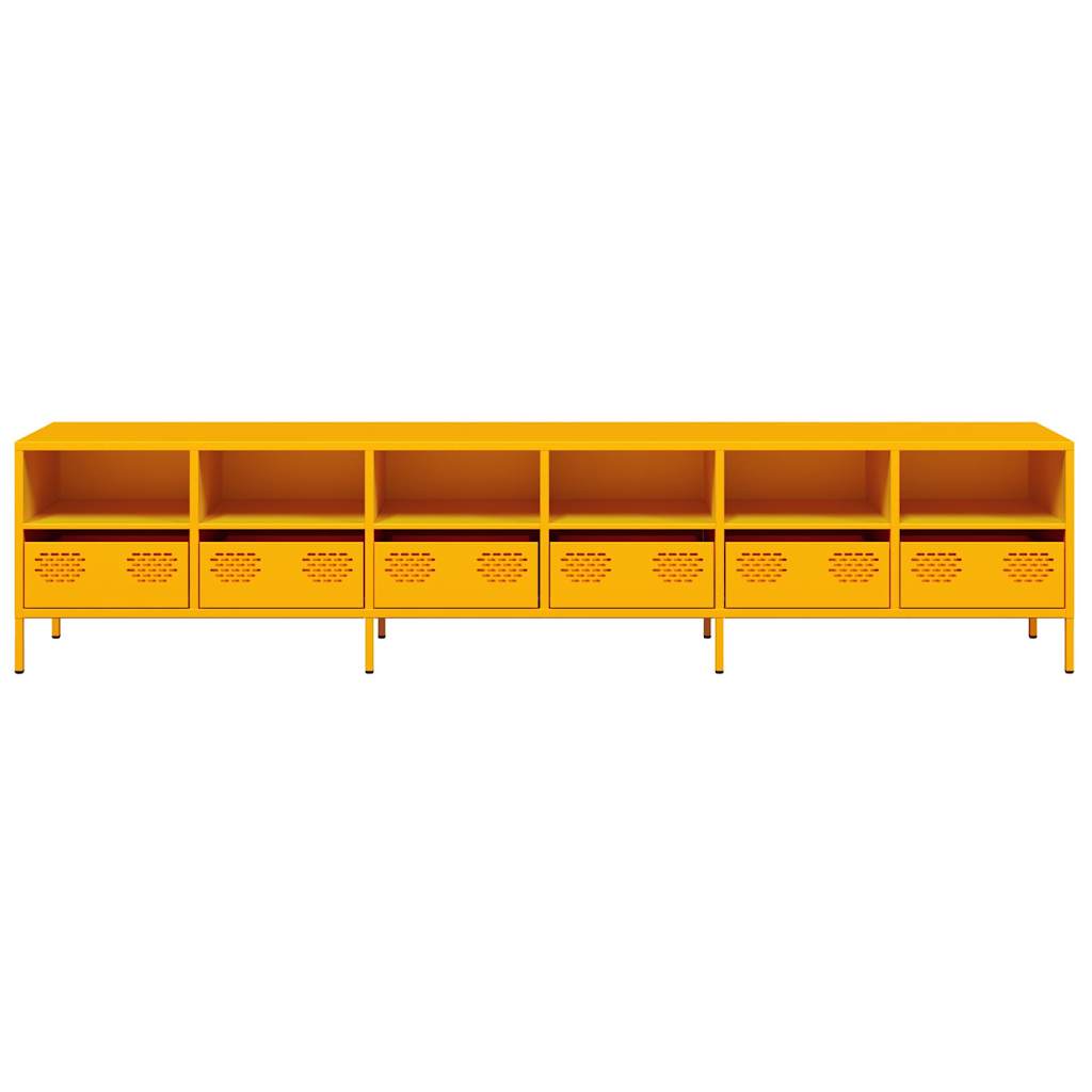 TV Cabinet Mustard Yellow 202x39x43.5 cm Cold-rolled Steel