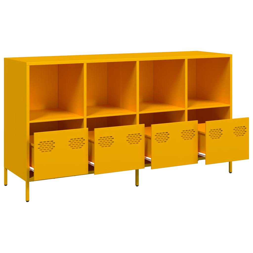 Sideboard Mustard Yellow 135x39x73.5 cm Cold-rolled Steel
