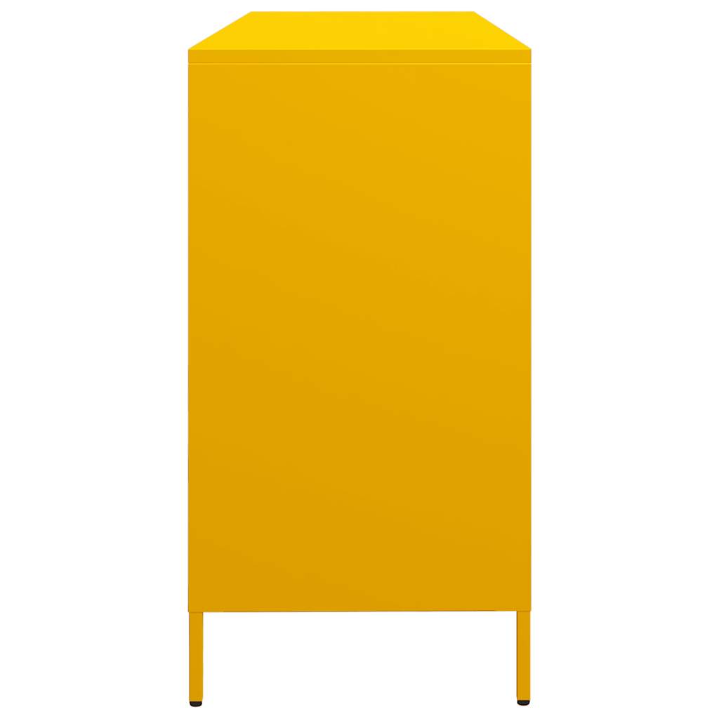 Sideboard Mustard Yellow 135x39x73.5 cm Cold-rolled Steel