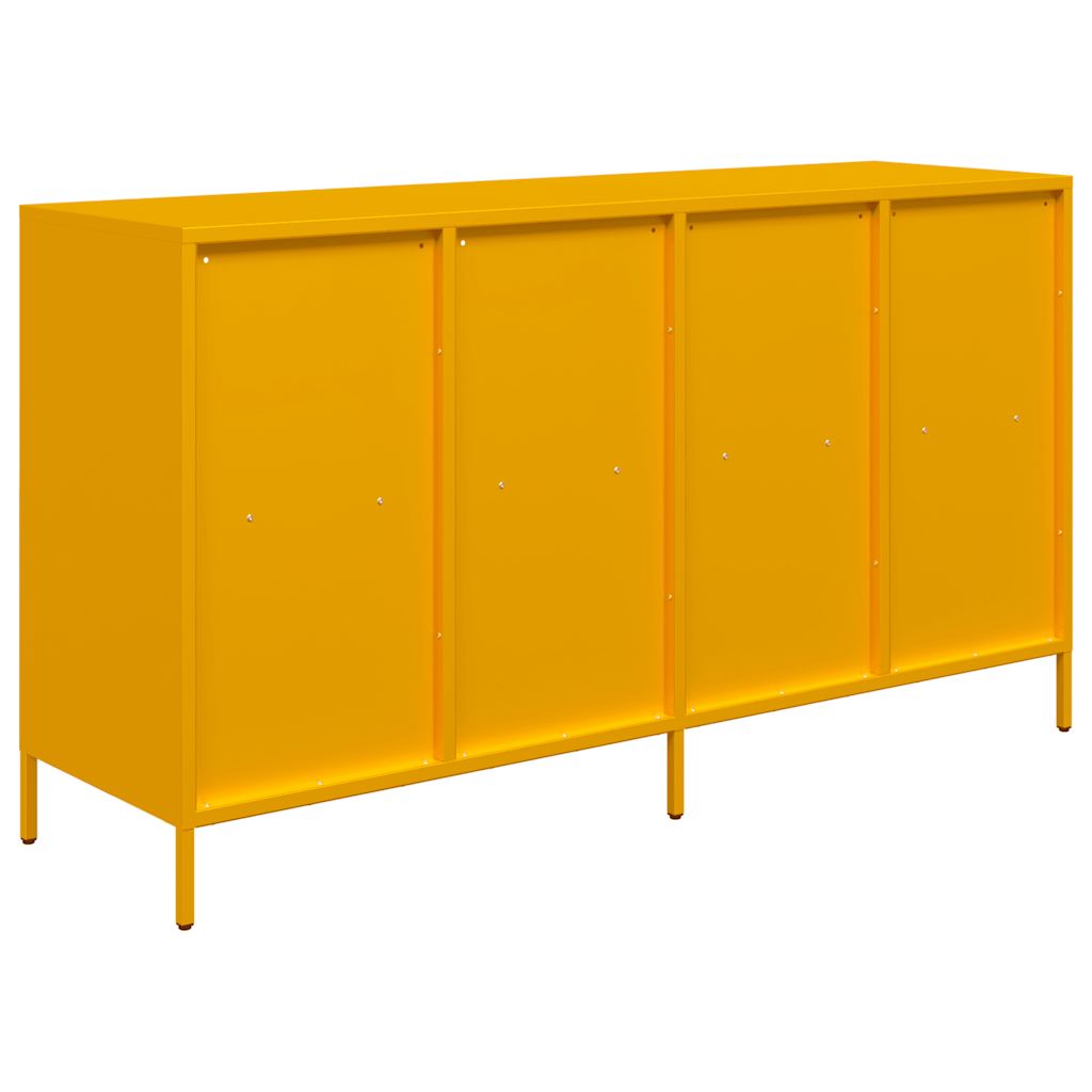 Sideboard Mustard Yellow 135x39x73.5 cm Cold-rolled Steel