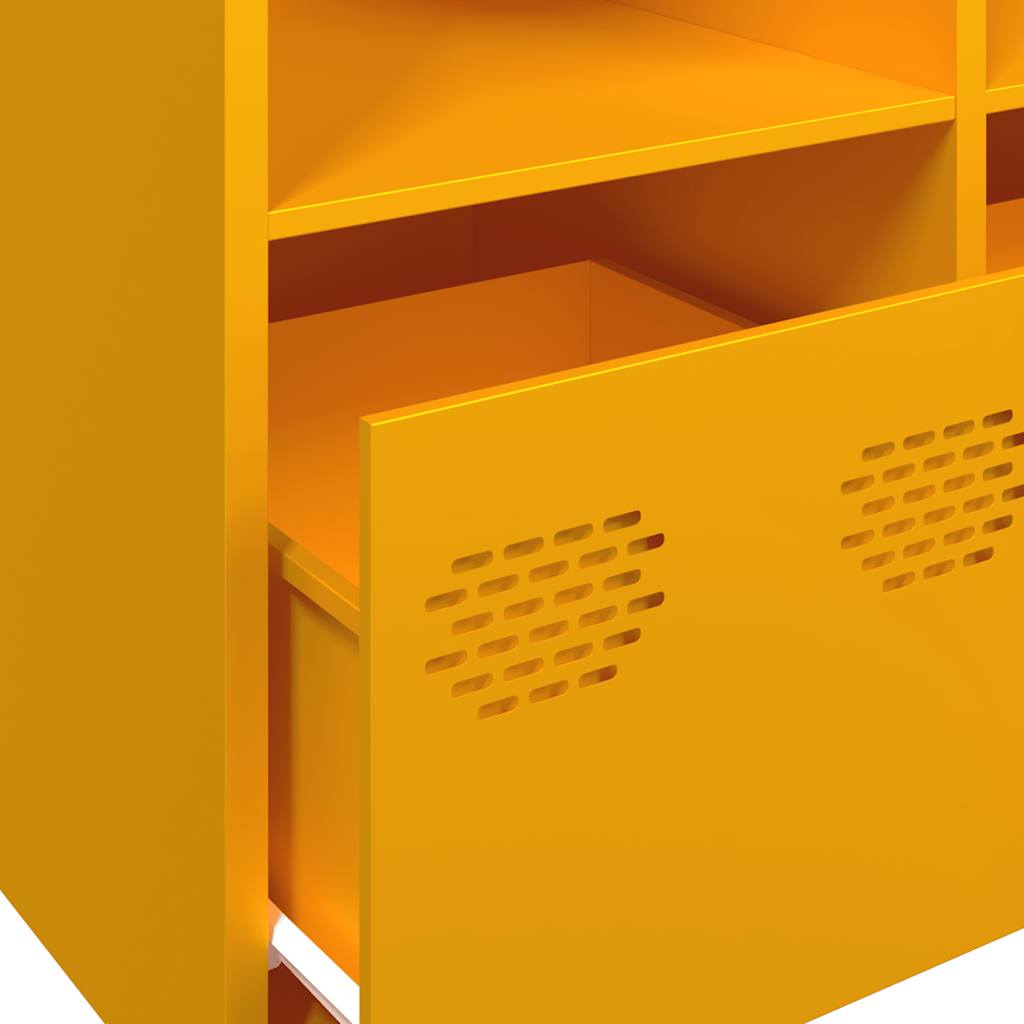 Sideboard Mustard Yellow 135x39x73.5 cm Cold-rolled Steel