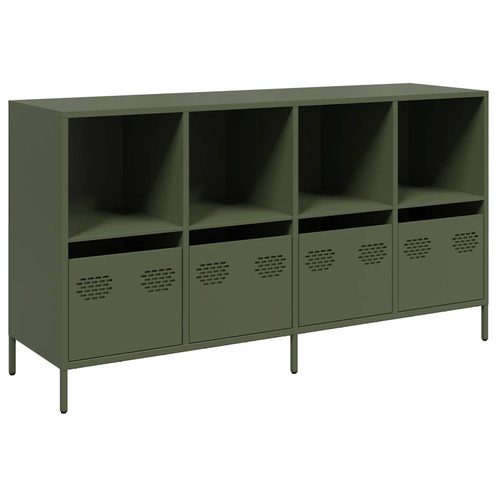 Sideboard Olive Green 135x39x73.5 cm Cold-rolled Steel