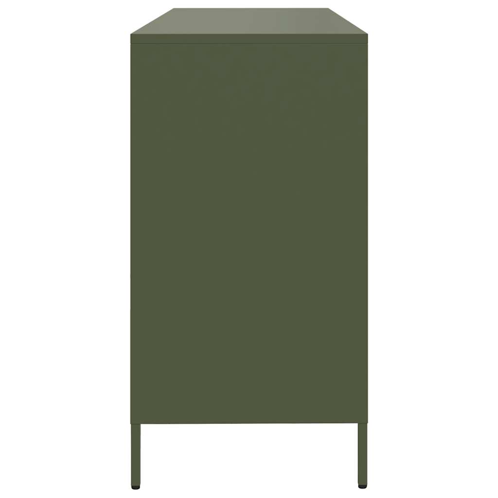 Sideboard Olive Green 135x39x73.5 cm Cold-rolled Steel