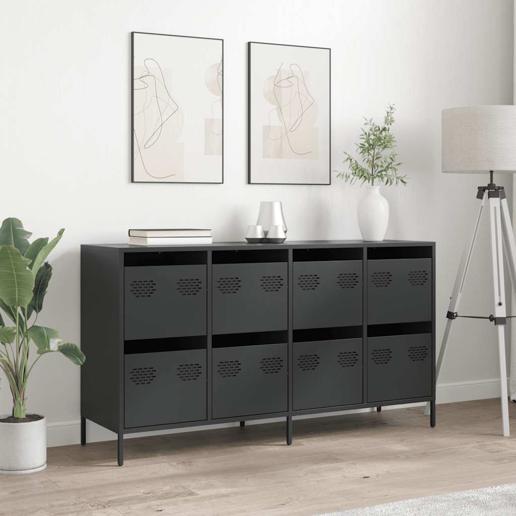 Sideboard Black 135x39x73.5 cm Cold-rolled Steel