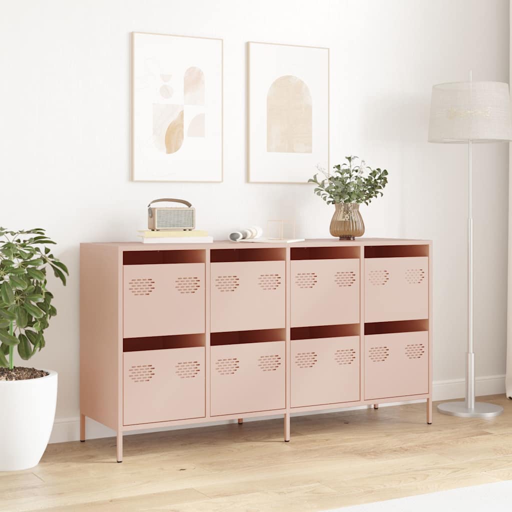 Sideboard Pink 135x39x73.5 cm Cold-rolled Steel