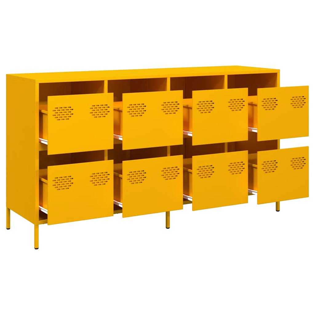 Sideboard Mustard Yellow 135x39x73.5 cm Cold-rolled Steel