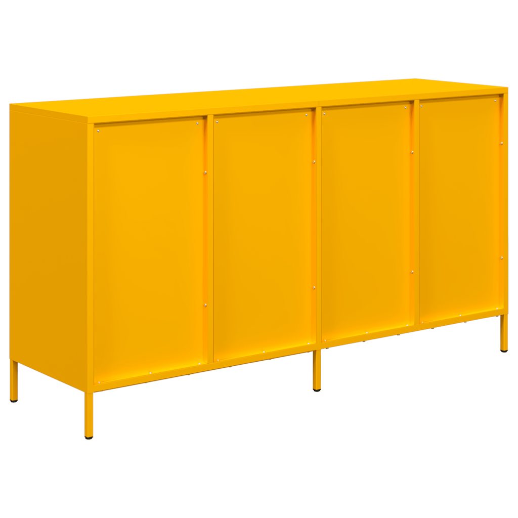 Sideboard Mustard Yellow 135x39x73.5 cm Cold-rolled Steel