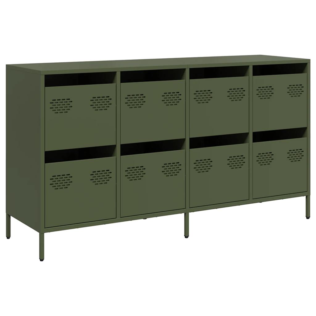 Sideboard Olive Green 135x39x73.5 cm Cold-rolled Steel