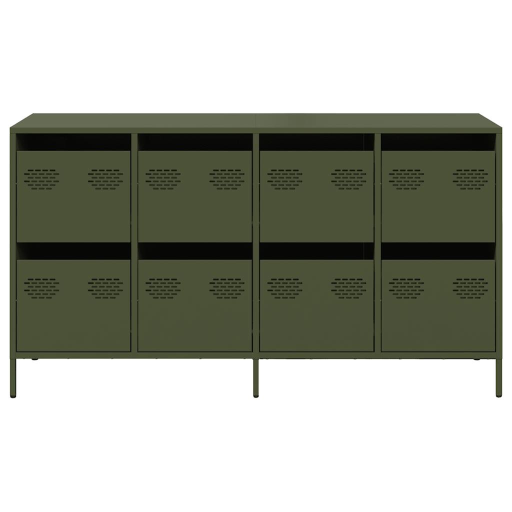 Sideboard Olive Green 135x39x73.5 cm Cold-rolled Steel