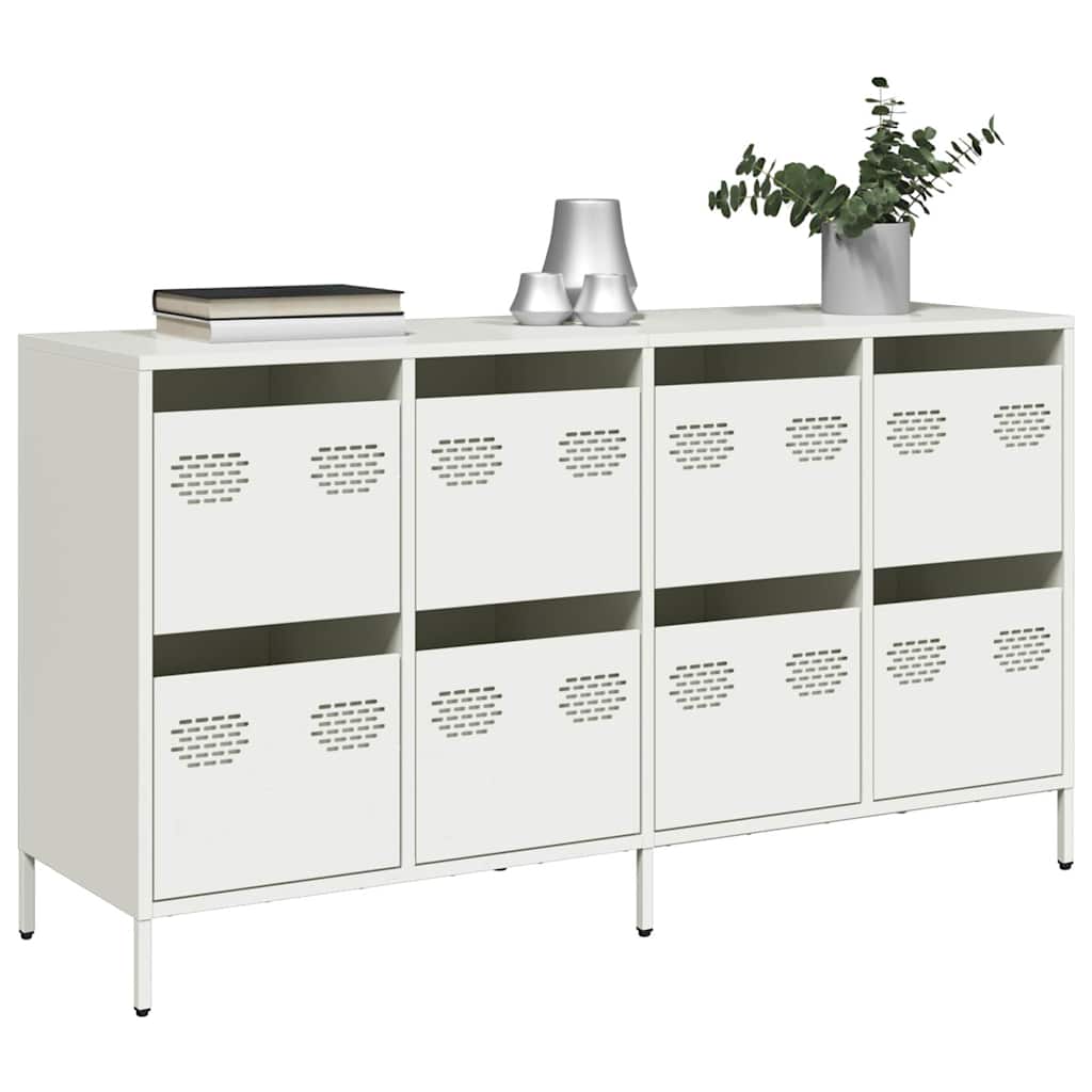 Sideboard White 135x39x73.5 cm Cold-rolled Steel