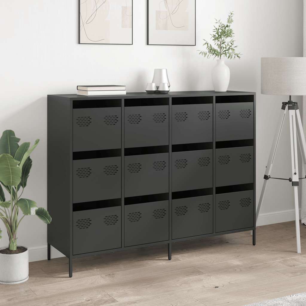 Sideboard Black 135x39x103.5 cm Cold-rolled Steel