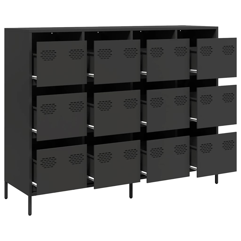 Sideboard Black 135x39x103.5 cm Cold-rolled Steel