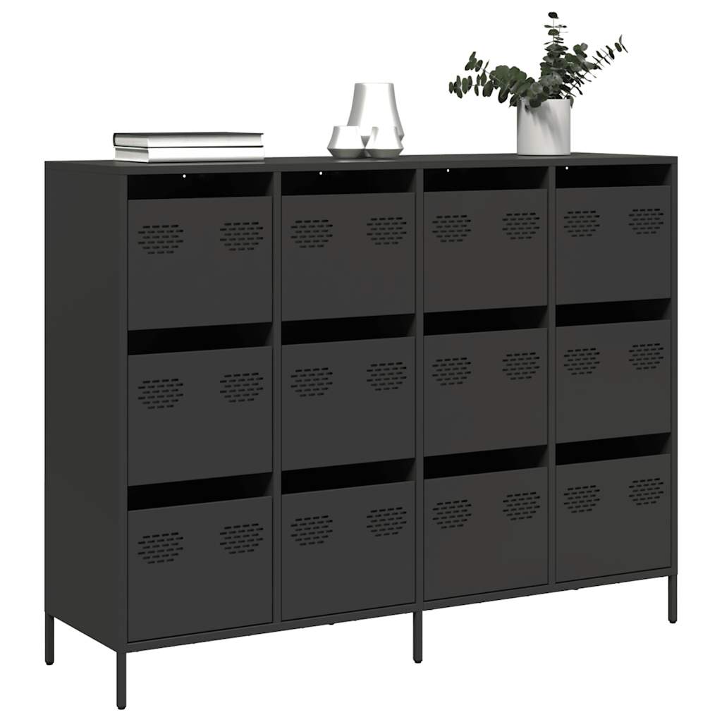 Sideboard Black 135x39x103.5 cm Cold-rolled Steel
