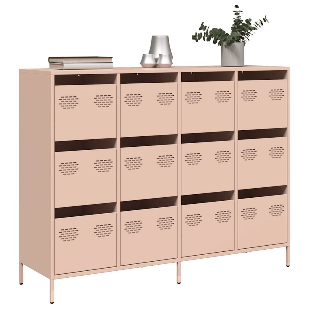 Sideboard Pink 135x39x103.5 cm Cold-rolled Steel