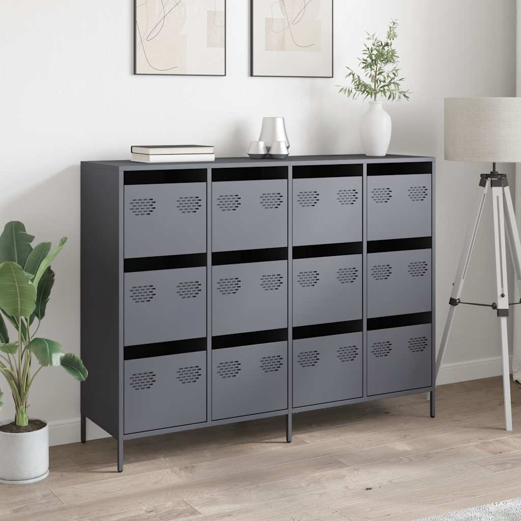 Sideboard Anthracite 135x39x103.5 cm Cold-rolled Steel