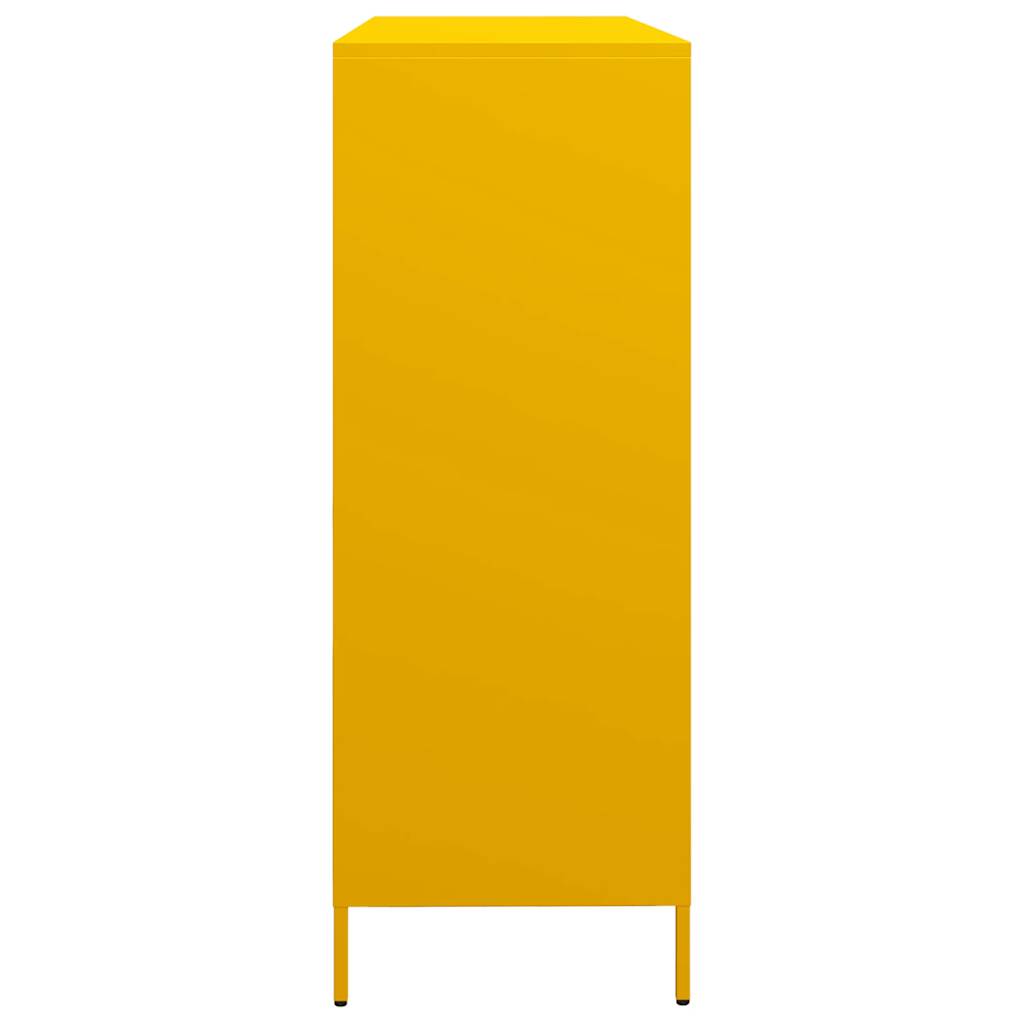 Sideboard Mustard Yellow 135x39x103.5 cm Cold-rolled Steel