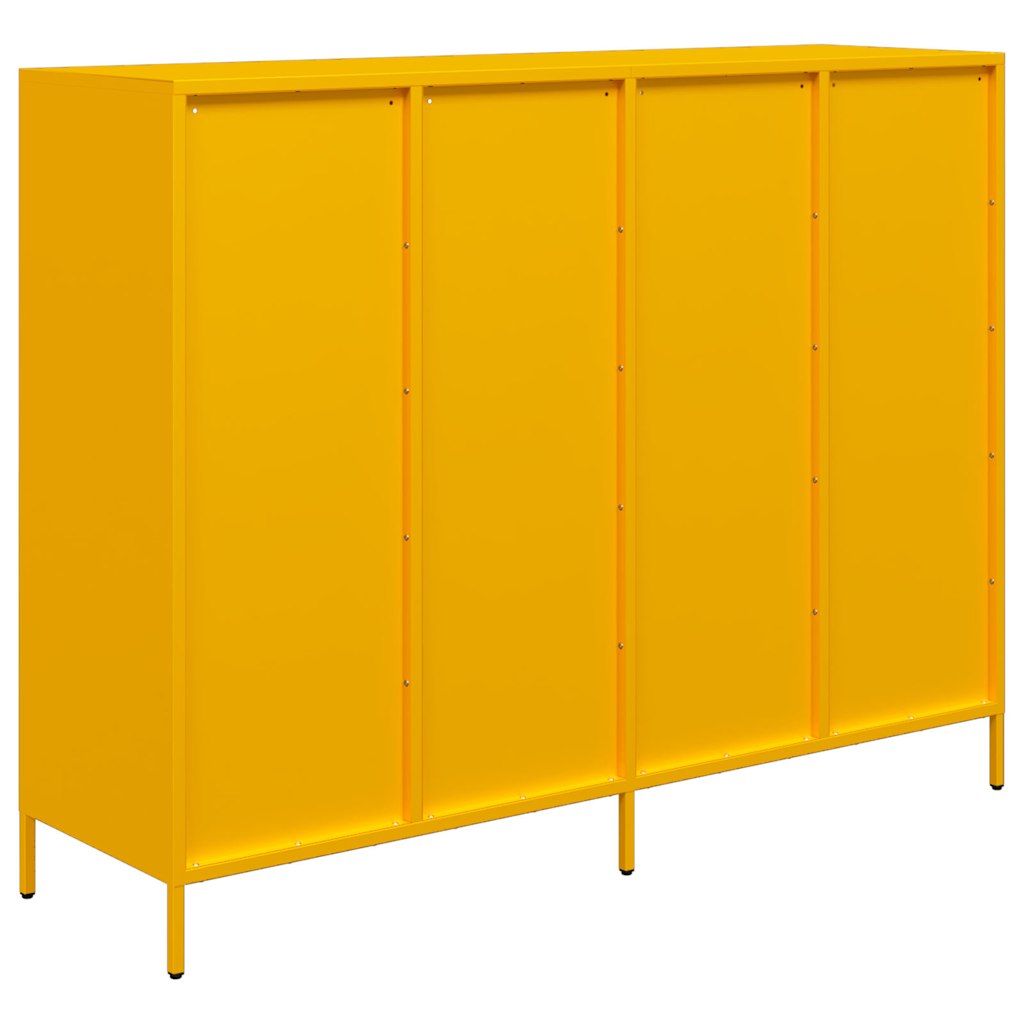 Sideboard Mustard Yellow 135x39x103.5 cm Cold-rolled Steel