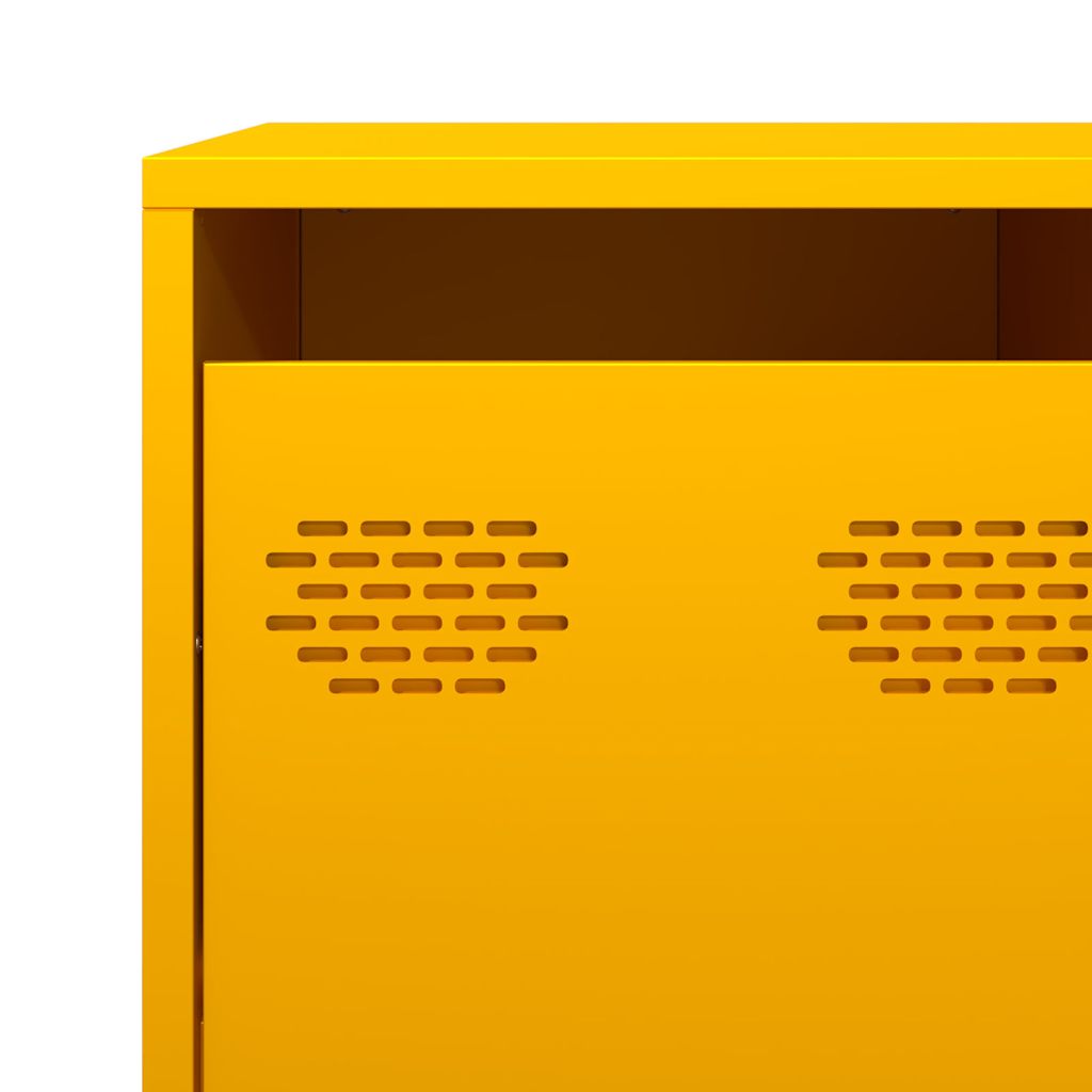 Sideboard Mustard Yellow 135x39x103.5 cm Cold-rolled Steel
