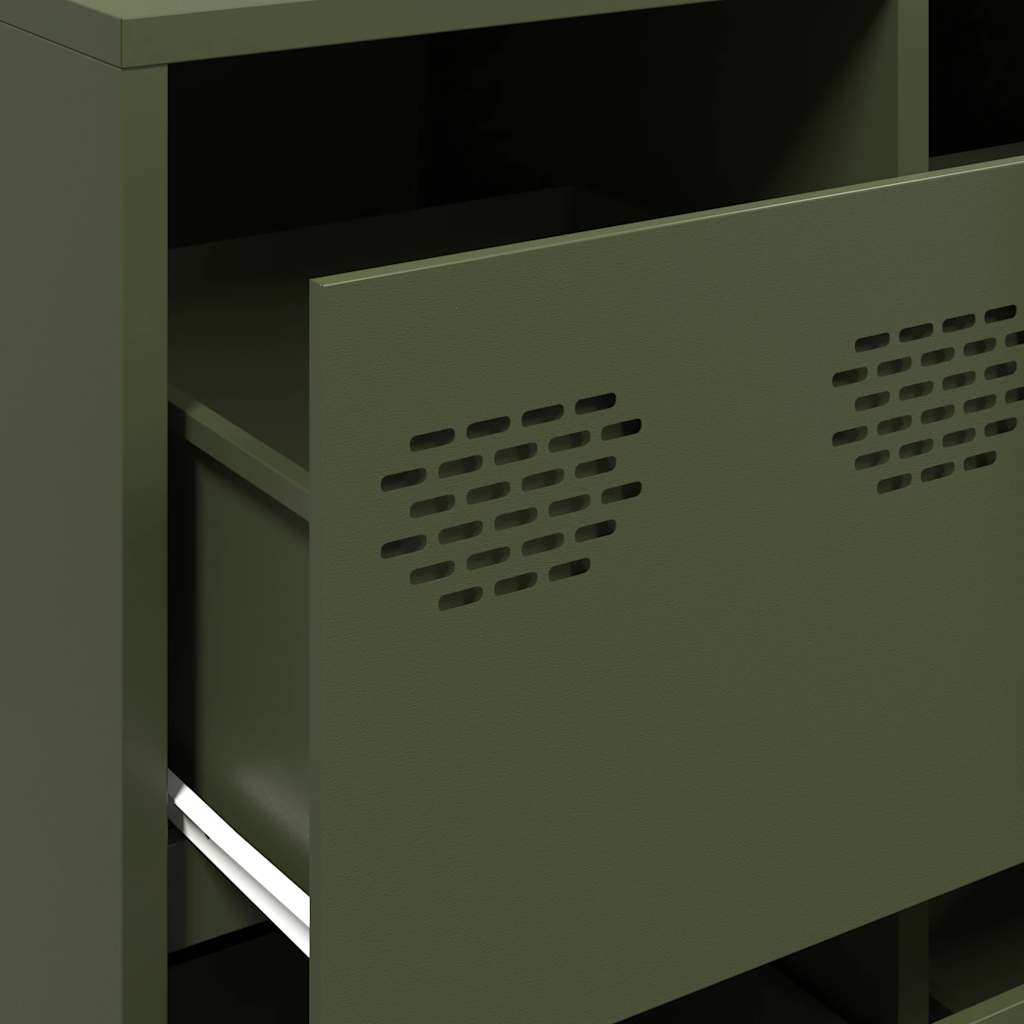 Sideboard Olive Green 135x39x103.5 cm Cold-rolled Steel