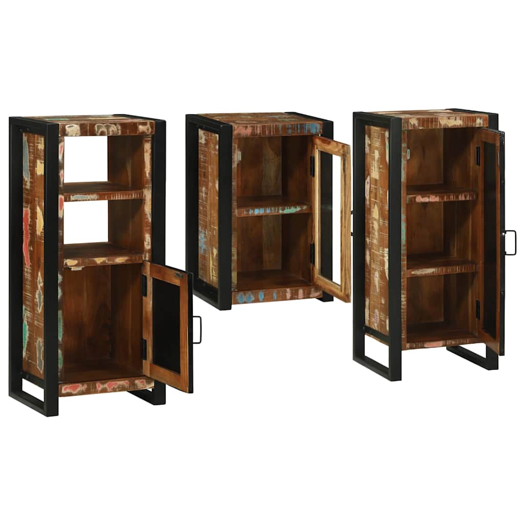 Bathroom Furniture Set 3 pcs Multicolour Solid Reclaimed Wood