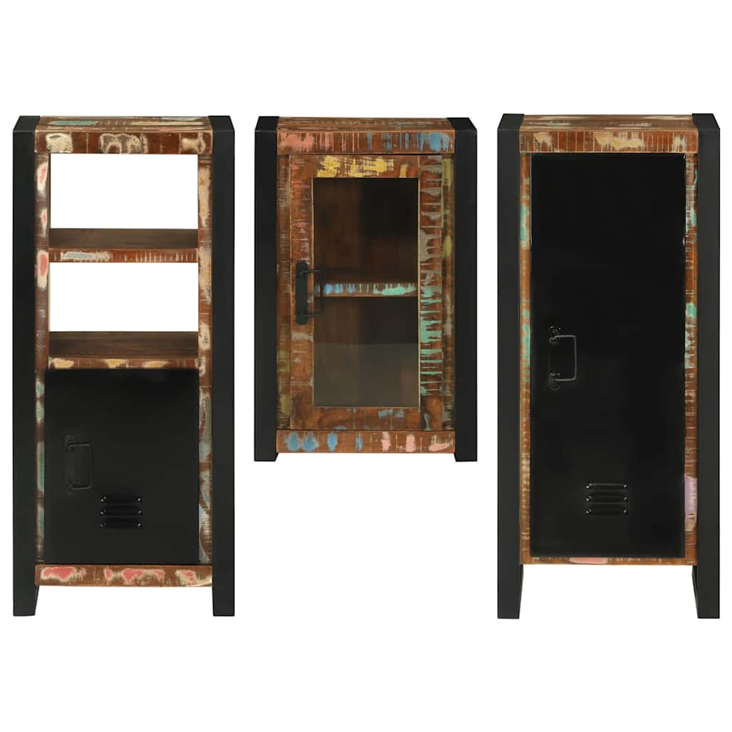 Bathroom Furniture Set 3 pcs Multicolour Solid Reclaimed Wood