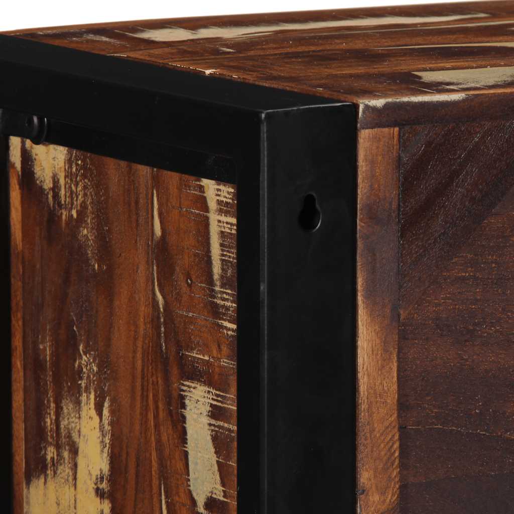 TV Cabinet Multicolour 80x30x25 cm Solid Wood Reclaimed