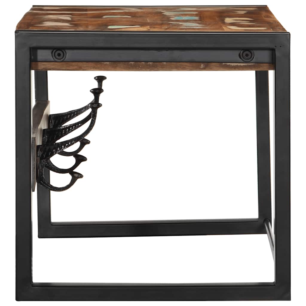 Coat Rack Multicolour 80x35x35 cm Solid Wood Reclaimed