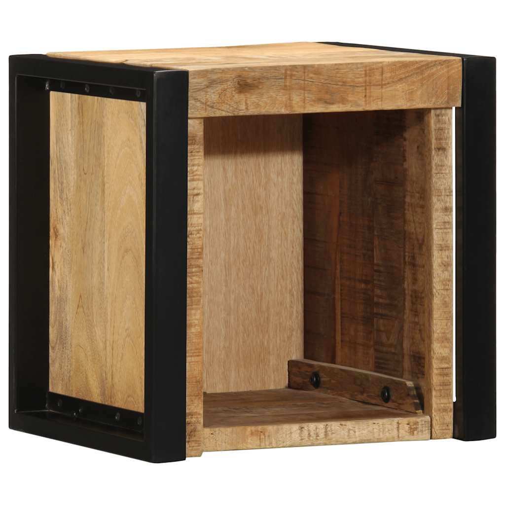 Bedside Cabinet 40x35x40 cm Solid Rough Wood Mango