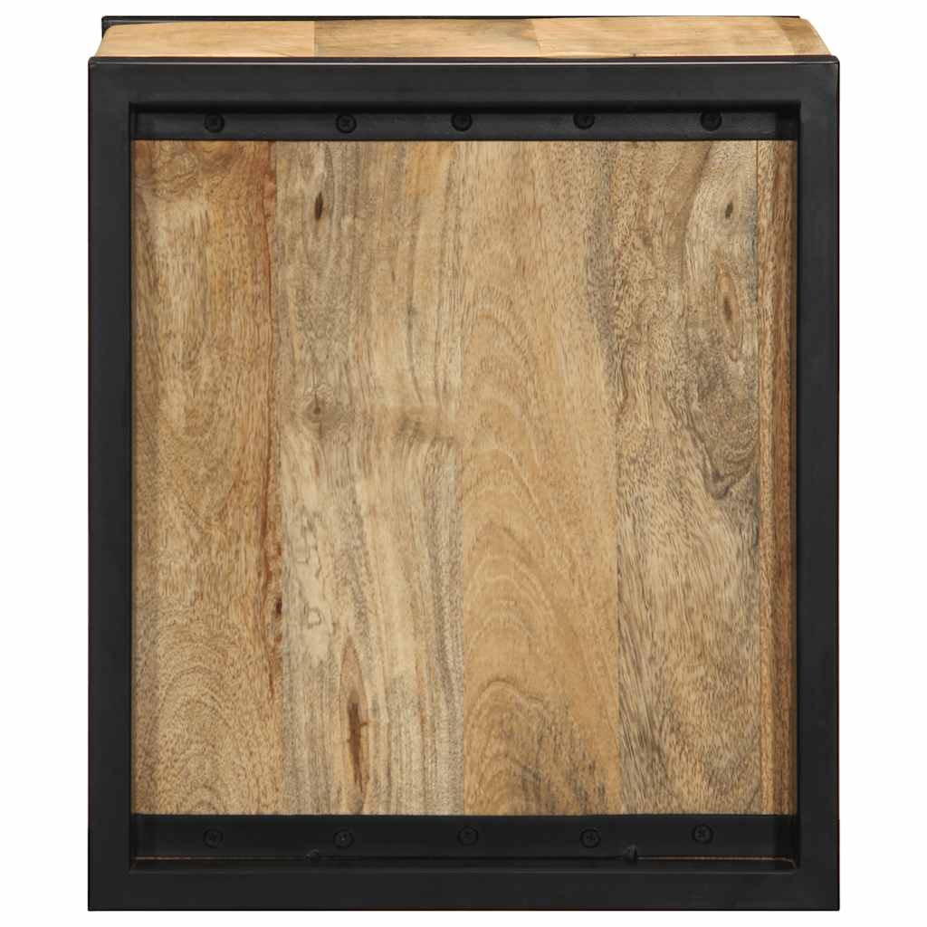 Bedside Cabinet 40x35x40 cm Solid Rough Wood Mango