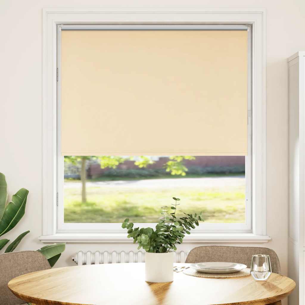 Roller Blind Blackout Beige 95x150 cm Fabric Width 90.7 cm Polyester