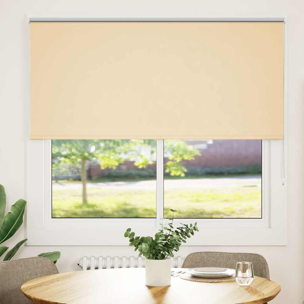 Roller Blind Blackout Beige 145x150 cm Fabric Width 141.6 cm Polyester