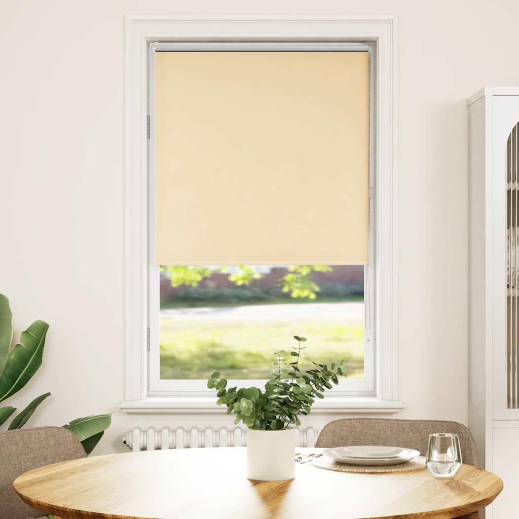 Roller Blind Blackout Beige 85x175 cm Fabric Width 80.7 cm Polyester