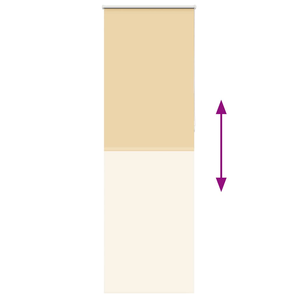 Roller Blind Blackout Beige 75x210 cm Fabric Width 70.7 cm Polyester