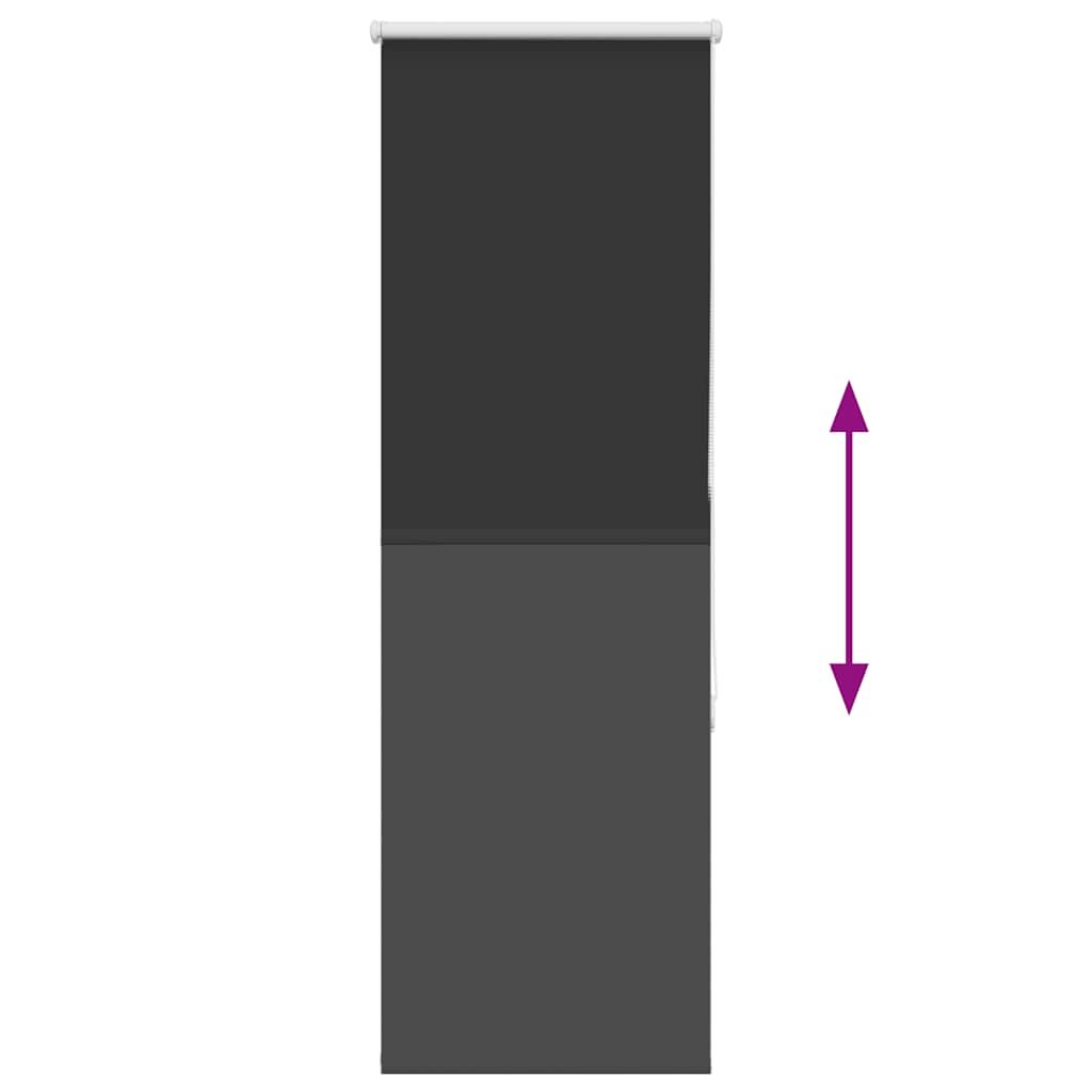 Roller Blind Blackout Black 55x130 cm Fabric Width 50.7 cm Polyester