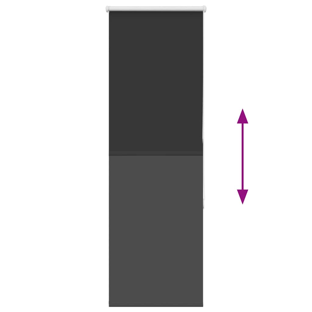 Roller Blind Blackout Black 40x150 cm Fabric Width 35.7 cm Polyester